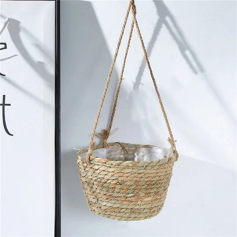 Garden Hanging Planter - Macrame Plant Storage Basket for Indoor and Outdoor Use