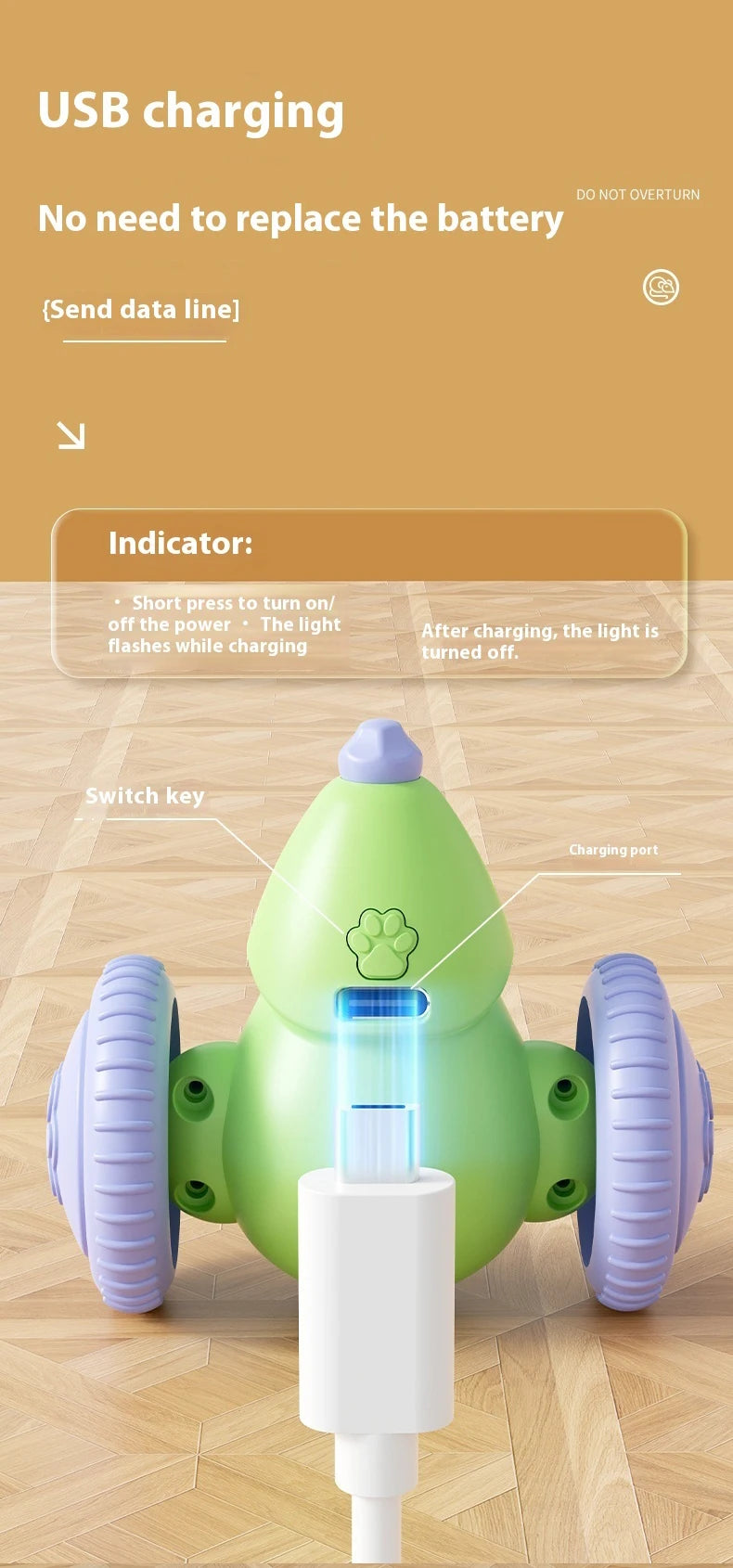 Electric Mouse Car Pet Toy - Rechargeable Automatic Teaser with Intelligent Obstacle Avoidance for Cats