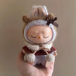 Labubu Doll Clothes - Macaron Sitting Party Outfit and Checkered Cloak for V2 Dolls