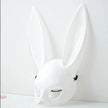 Black and White Rabbit Mask - Long Ears Bunny Mask for Halloween Decorations