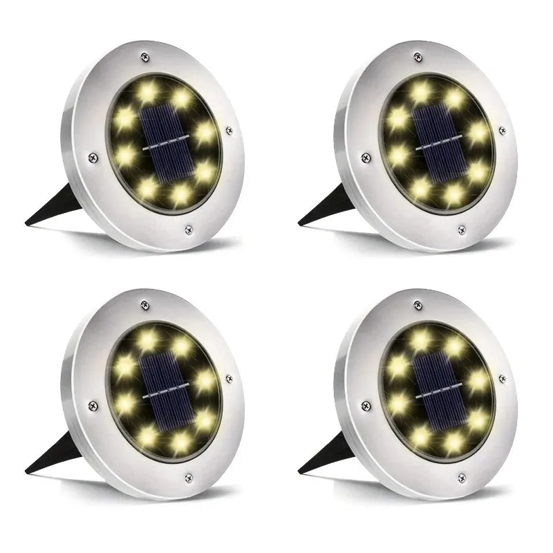 Garden Lights Outdoor Bright in-Ground Lights Landscape Lighting for Patio Pathway Lawn Solar Ground Lights LED Waterproof Solar
