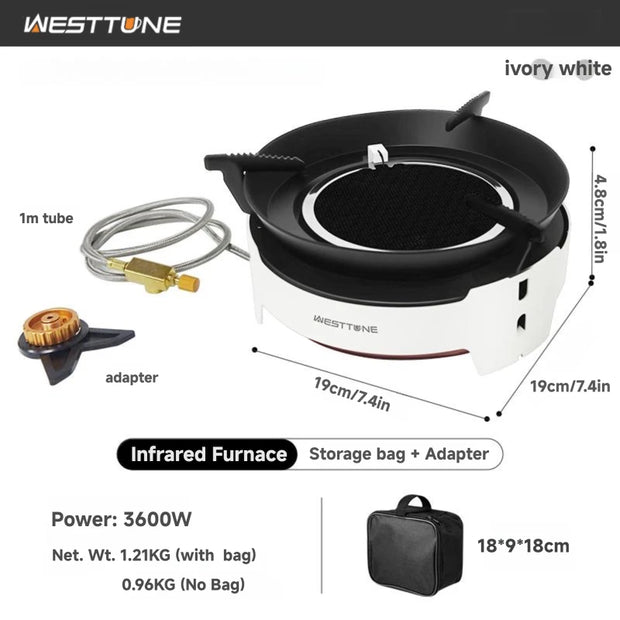 Portable Camping Cooking Burner - 3600W Gas Stove for Outdoor Use