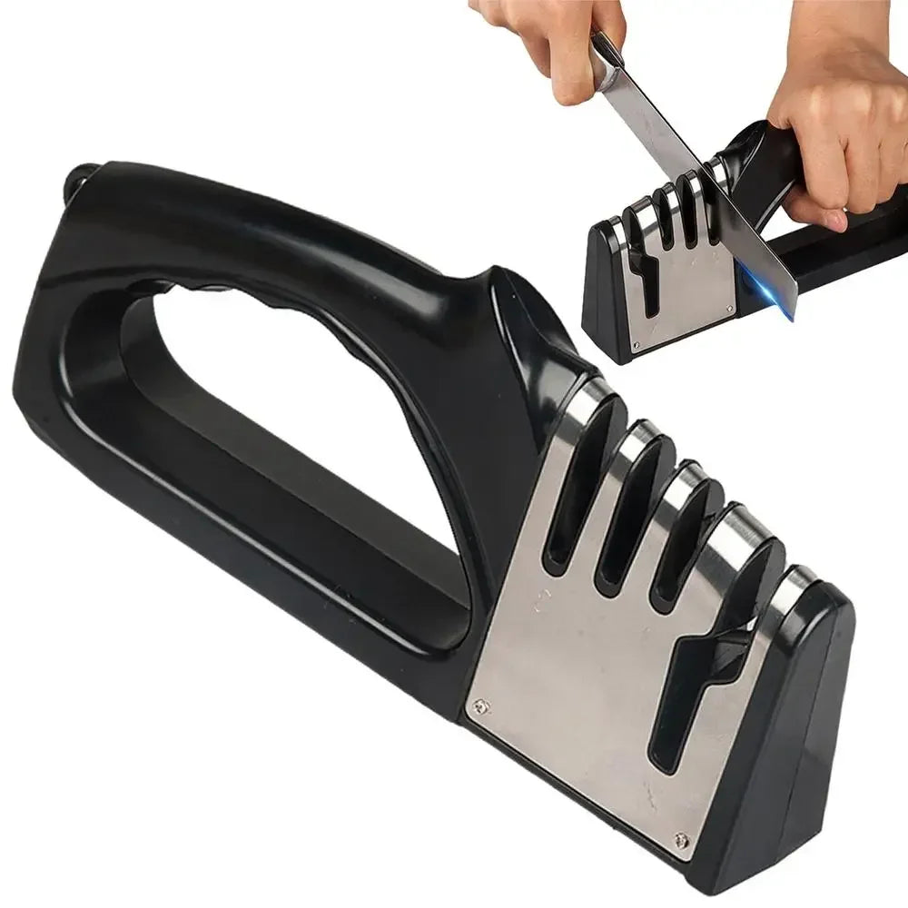 Kitchen 4 Segment Knife Sharpener - Multifunctional Portable Kitchen Gadget