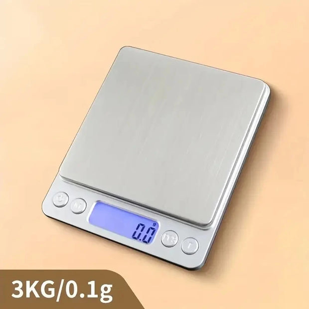 Kitchen Scale Stainless Steel Food Scale with LCD Display for Precise Weighing of Cooking Ingredients Diet