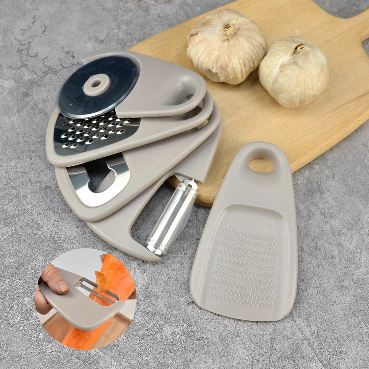 Kitchen Gadget Set - 5 Piece Stackable Cooking Tools
