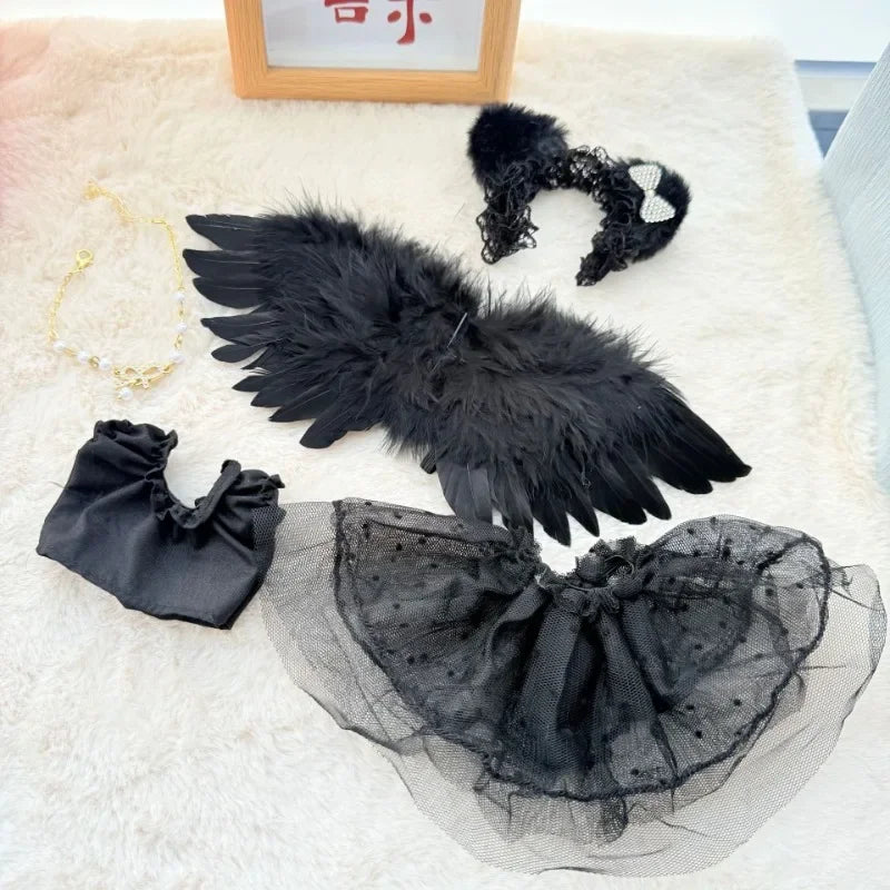 Wings for 15/17cm Labubu Doll Accessories - Little Angel Wings