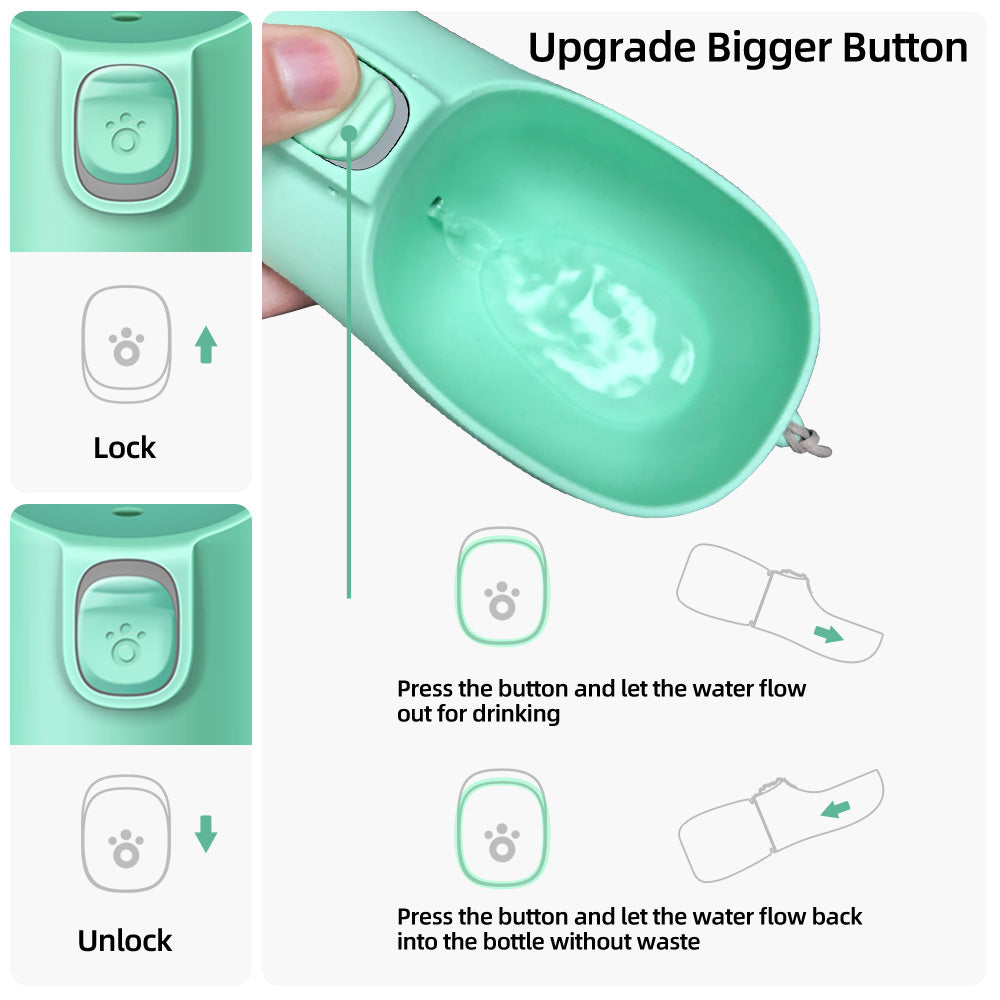 Portable Dog Water Bottle - Leakproof Drinking Bowl for Dogs and Cats