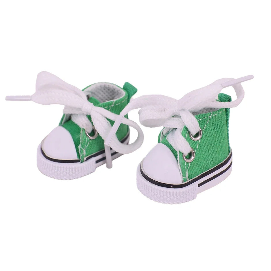 Doll Shoes - 3.8cm Canvas Shoes for 17cm Labubu Doll Accessories