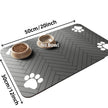Pet Feeding Mat - Absorbent for Food and Water Bowl with Waterproof Rubber