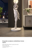 Abstract Girl Statue - Artistic Resin Sculpture for Home Decor