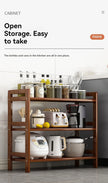 Floor Standing Kitchen Shelf - Multi-Layer Storage for Pots and Seasonings