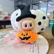 Halloween Pumpkin Dresses with Veil for Labubu Dolls
