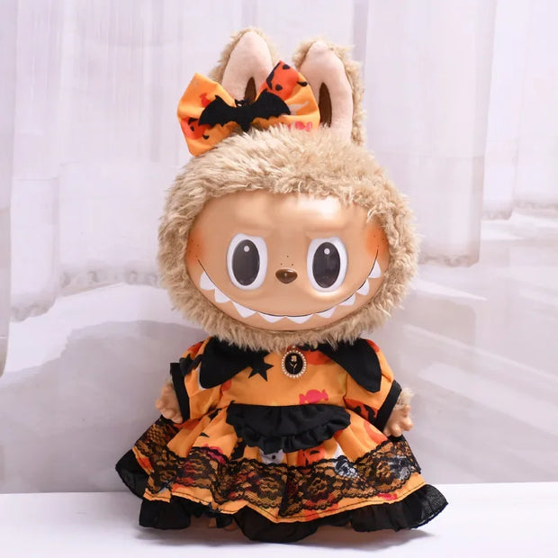 Halloween Plush Doll Clothes for 38cm Labubu Dolls - K-Pop EXO Accessories