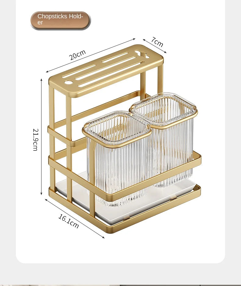 Kitchen Knife Rack - Wall-Mounted Cutting Board and Tool Storage