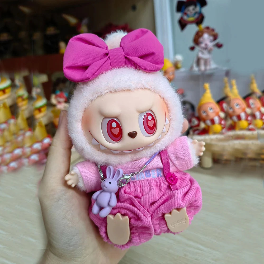 17cm Labubu Clothing Set - Macaron Cute Clothing and DIY Hair Accessories