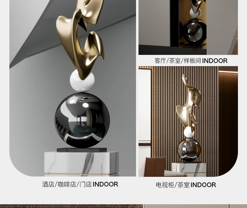 Home Decor Abstract Sculpture - Large Ornaments for Living Room and Gifts