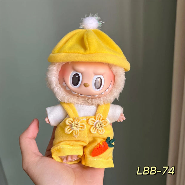 Cute Doll Clothing for Labubu 17cm Idol Doll - Macaron V1 V2 Decoration