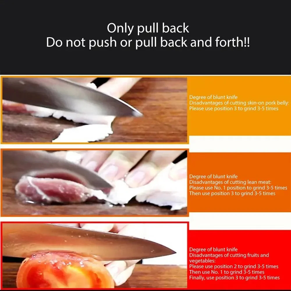 Kitchen 4 Segment Knife Sharpener - Multifunctional Portable Kitchen Gadget