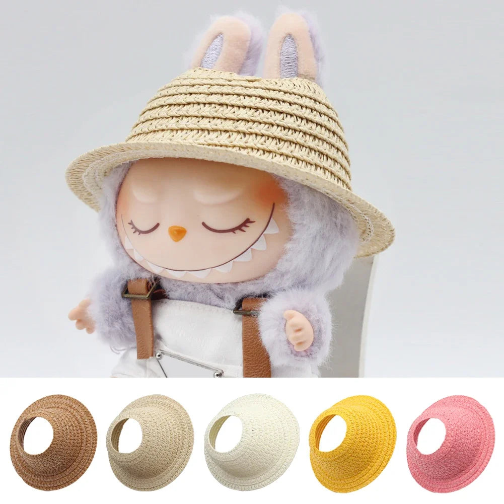 Sun Hat for Labubu V1 V2 V3 - Open Straw Woven Hat Accessories