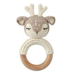 Baby Rattles DIY Crochet Cartoon Lion and Fox Doll Hand Bell Toy