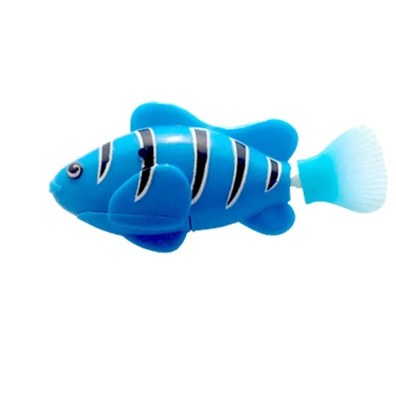 Cat Toy LED Inductive Interactive Swimming Robot Fish Toy - Glowing Electric Fish to Stimulate Play