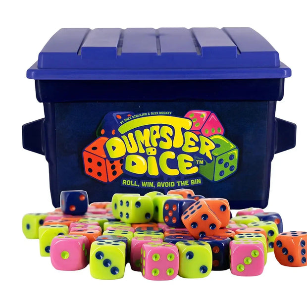 Dumpster Dice Set Fast-Paced Game Fun 4-Player Board