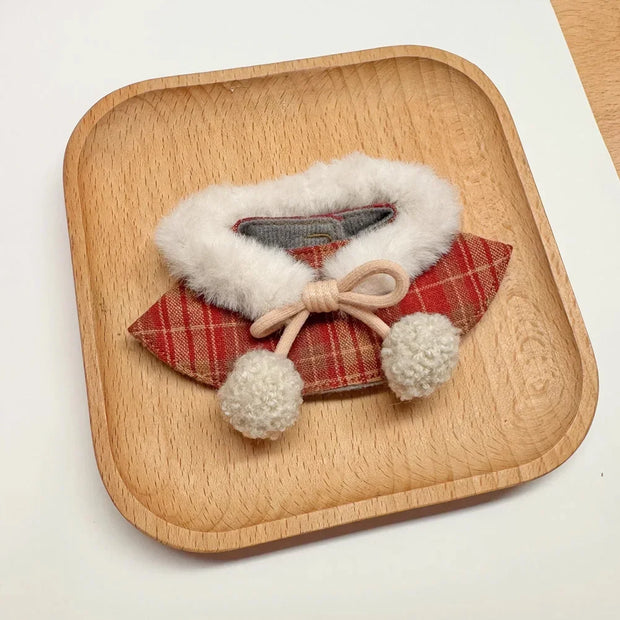 Labubu Doll Clothes - Macaron Sitting Party Outfit and Checkered Cloak for V2 Dolls
