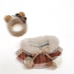 Labubu Doll Clothes - Macaron Sitting Party Outfit and Checkered Cloak for V2 Dolls