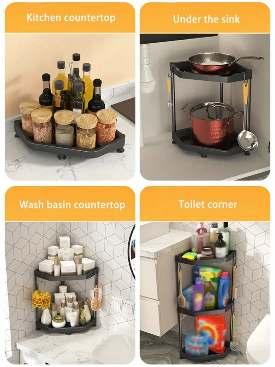 Kitchen Seasoning Shelf - Space-Saving Spice Countertop Stand
