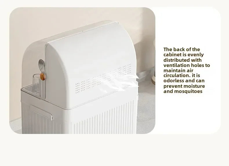 Kitchen Bowl Rack - Tableware Box with Lid and Dish Drain Rack
