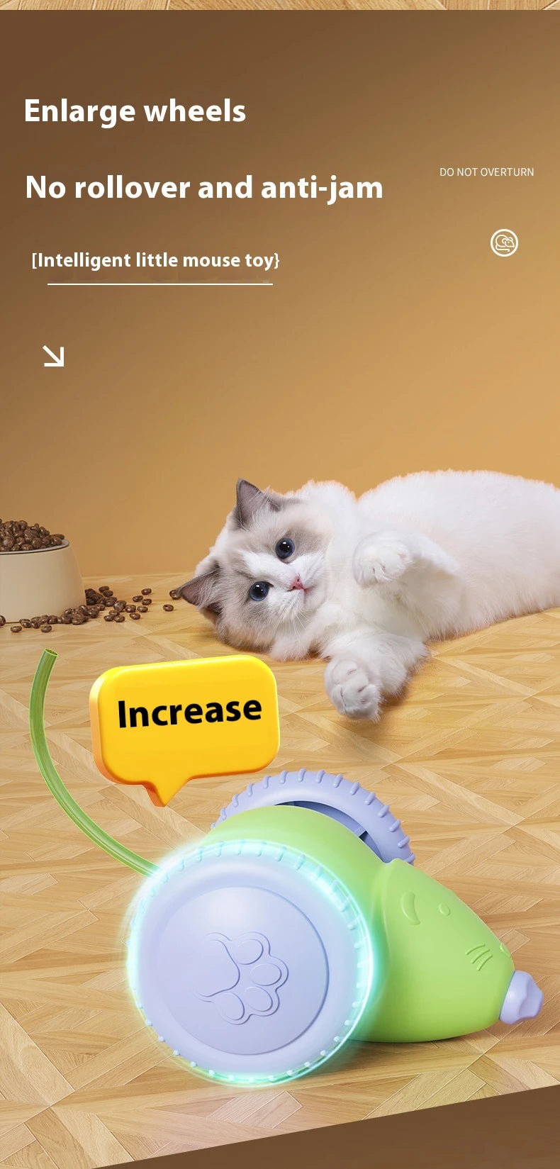 Electric Mouse Car Pet Toy - Rechargeable Automatic Teaser with Intelligent Obstacle Avoidance for Cats