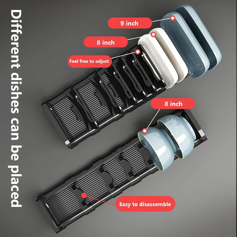 Kitchen Cabinets Dish Storage Rack - Built-In Plate Divider Organiser