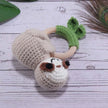 Baby Rattles DIY Crochet Cartoon Lion and Fox Doll Hand Bell Toy