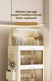 Kitchen Bowl Rack - Tableware Box with Lid and Dish Drain Rack