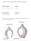 European Ceramic Vase Set Creative White Simple Home Decoration Living Room Entryway TV Cabinet Decoration