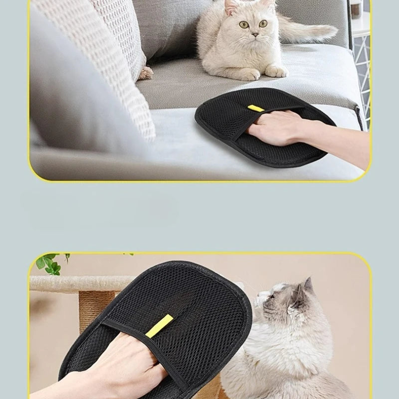 Pet Hair Removal Gloves - Portable and Washable for Easy Cleaning