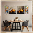Modern Wall Accent Decor - 2pc Geometric Wood Panels for Elegance