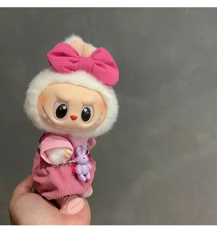 17cm Labubu Clothing Set - Macaron Cute Clothing and DIY Hair Accessories