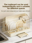 Kitchen Bowl Rack - Tableware Box with Lid and Dish Drain Rack