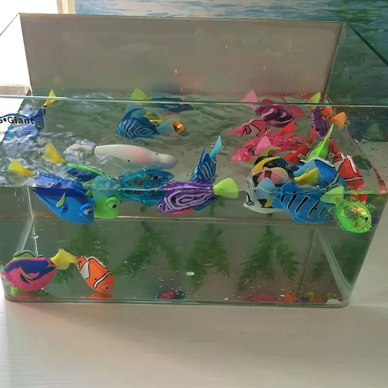 Cat Toy LED Inductive Interactive Swimming Robot Fish Toy - Glowing Electric Fish to Stimulate Play