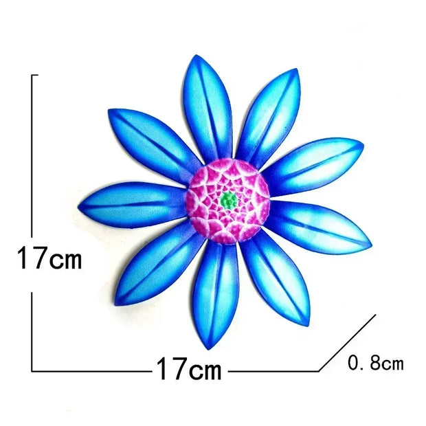 Garden Decoration Metal Flower Wall Decor Art Sculpture Hanging Ornament Aesthetic Home Room Garden Courtyard Decoration Outdoor