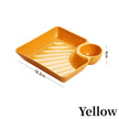 Square Dumpling Plate - Creative Snack Platter with Vinegar Space