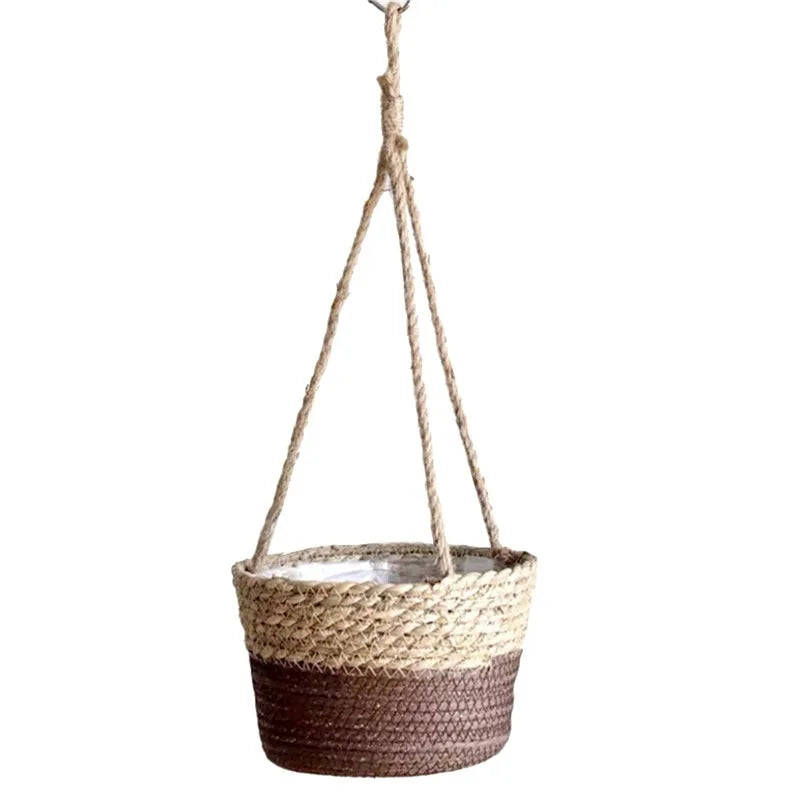 Garden Hanging Planter - Macrame Plant Storage Basket for Indoor and Outdoor Use