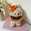 Handmade Halloween Pumpkin Clothes for Labubu - Overall Dresses with Hat 15/17cm