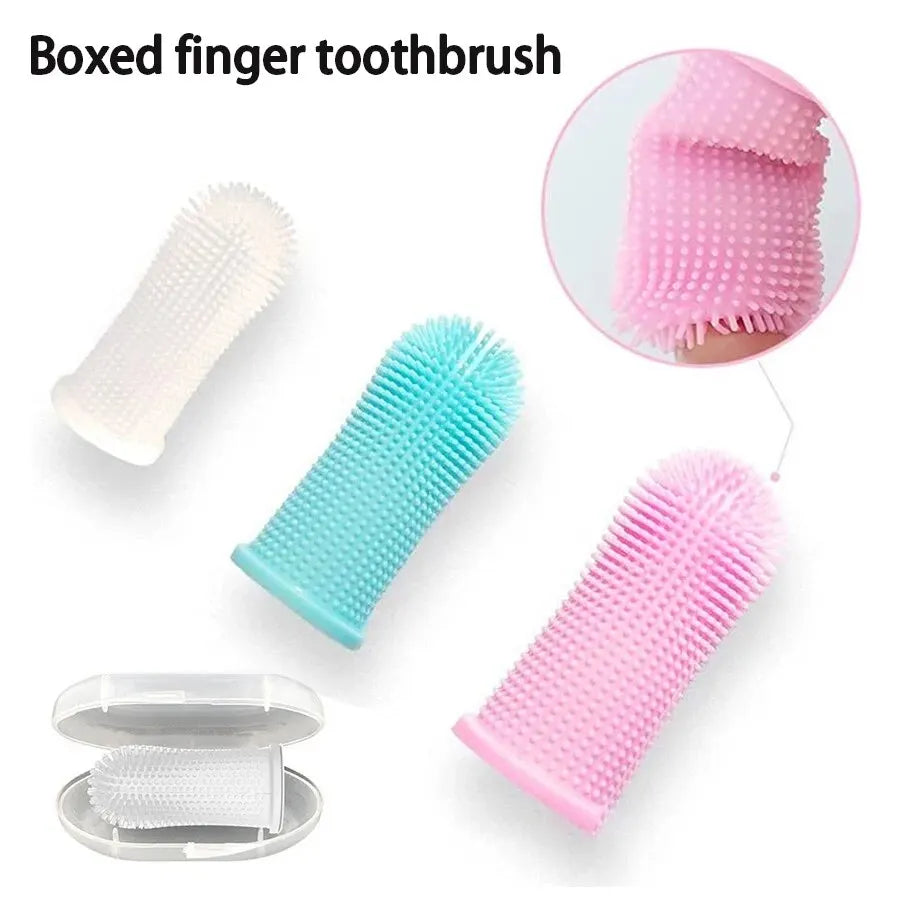 Pet Finger Toothbrush - Silicone Cleaning Products for Cats and Dogs
