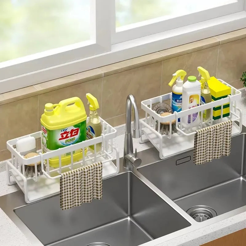 Kitchen Spices Storage with Drainage Rack - Sink Organiser for Home Kitchen
