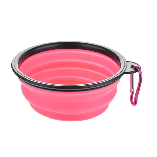 Portable Pet Food Bowl - Durable Silicone Collapsible Bowl for Dogs and Cats