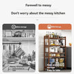 Floor Standing Kitchen Shelf - Multi-Layer Storage for Pots and Seasonings