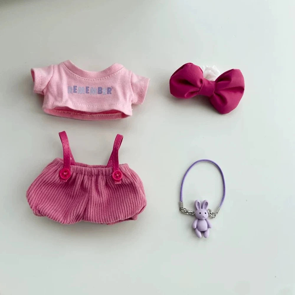 17cm Labubu Clothing Set - Macaron Cute Clothing and DIY Hair Accessories