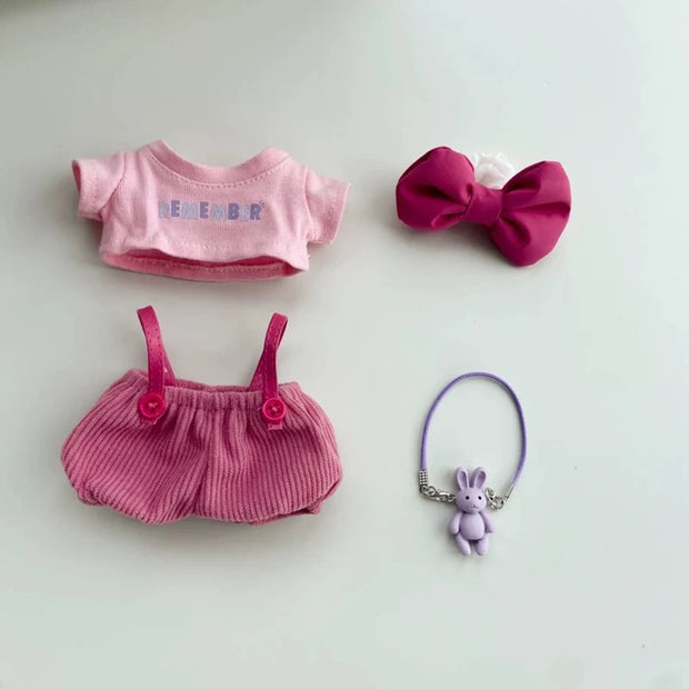 17cm Labubu Clothing Set - Macaron Cute Clothing and DIY Hair Accessories